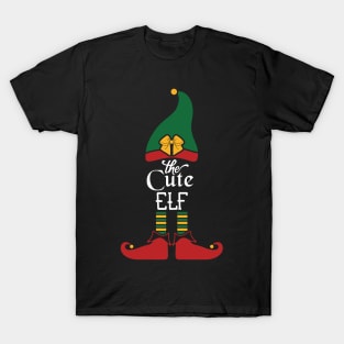 The Cute Elf Matching Family Group Christmas Party Pajama T-Shirt